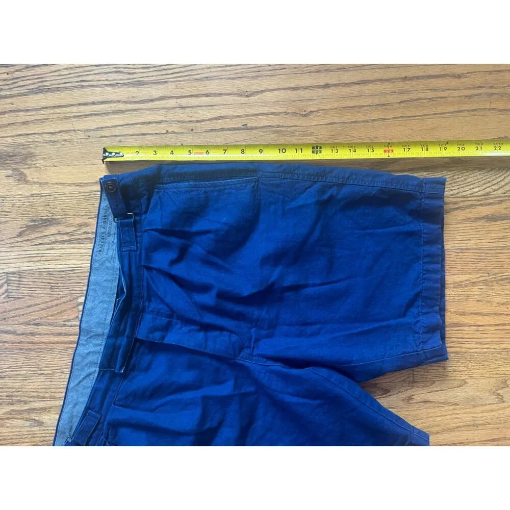 WALLACE & BARNES J. Crew Blue 100% Cotton Relaxed Shorts   Mens Size 34